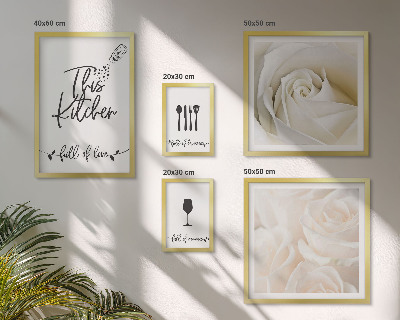 Set de 5 cuadros para salón Decoración de cocina elegante con plantas