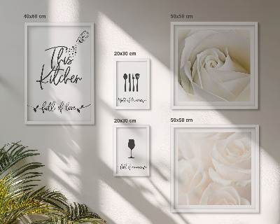 Set de 5 cuadros para salón Decoración de cocina elegante con plantas