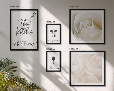 Set de 5 cuadros para salón Decoración de cocina elegante con plantas