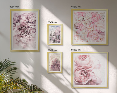 Conjunto de cuadros decorativos Arreglos florales vintage