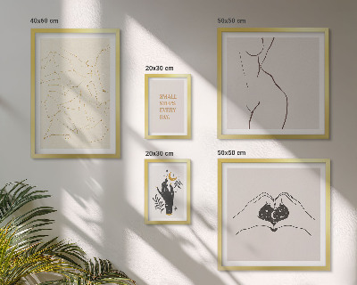 Set de 5 cuadros para salón motivos espaciales minimalistas