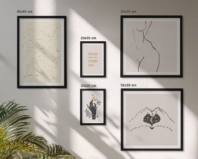 Set de 5 cuadros para salón motivos espaciales minimalistas