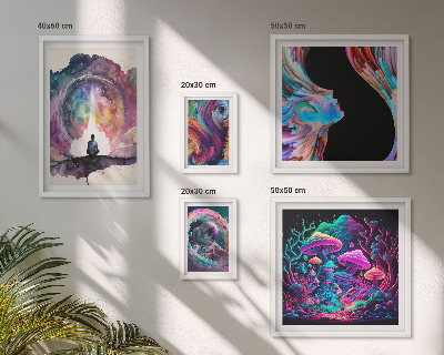 Set de 5 cuadros para salón Inspiraciones cósmicas surrealismo