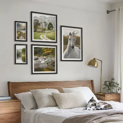 Cuadro para pared de galería de arte paisaje de caballos