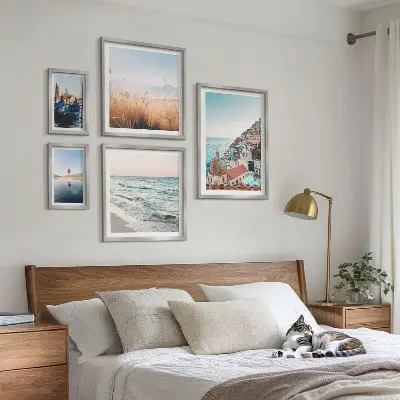 Conjunto de cuadros decorativos con encantadoras vistas al mar
