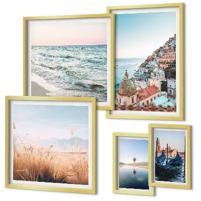 Conjunto de cuadros decorativos con encantadoras vistas al mar