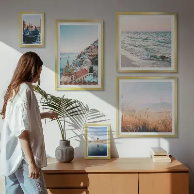Conjunto de cuadros decorativos con encantadoras vistas al mar
