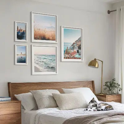 Conjunto de cuadros decorativos con encantadoras vistas al mar
