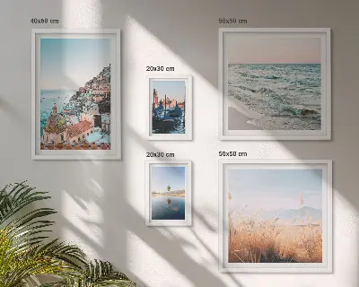 Conjunto de cuadros decorativos con encantadoras vistas al mar