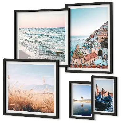 Conjunto de cuadros decorativos con encantadoras vistas al mar