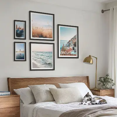 Conjunto de cuadros decorativos con encantadoras vistas al mar