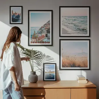 Conjunto de cuadros decorativos con encantadoras vistas al mar