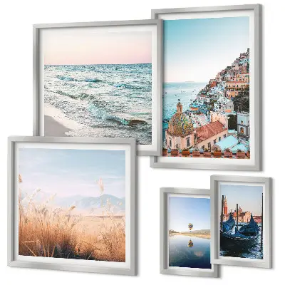 Conjunto de cuadros decorativos con encantadoras vistas al mar
