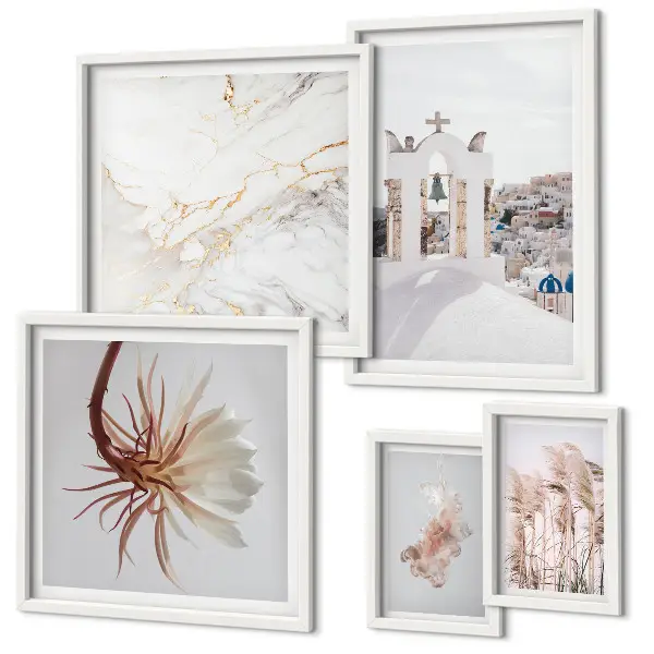Galería de arte para pared decoración con vistas elegantes de arquitectura y naturaleza