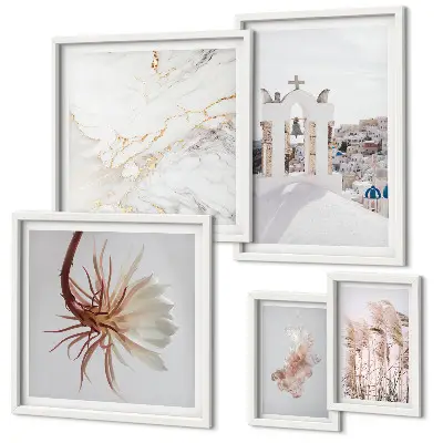 Galería de arte para pared decoración con vistas elegantes de arquitectura y naturaleza