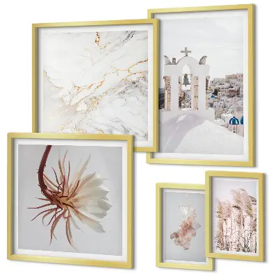 Galería de arte para pared decoración con vistas elegantes de arquitectura y naturaleza