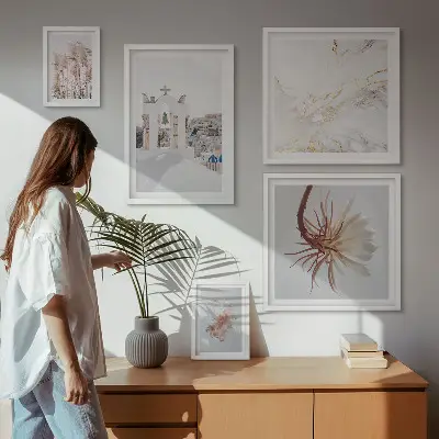 Galería de arte para pared decoración con vistas elegantes de arquitectura y naturaleza