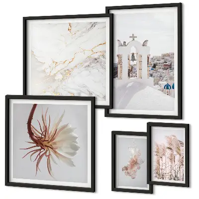 Galería de arte para pared decoración con vistas elegantes de arquitectura y naturaleza