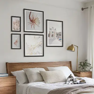 Galería de arte para pared decoración con vistas elegantes de arquitectura y naturaleza