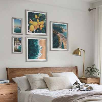 Conjunto de cuadros decorativos Paisajes de playa cítricos