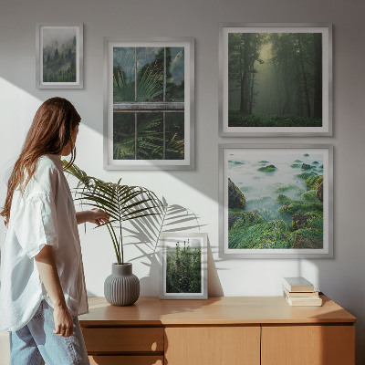 Conjunto de cuadros decorativos Paisajes verdes, bosques, vegetación