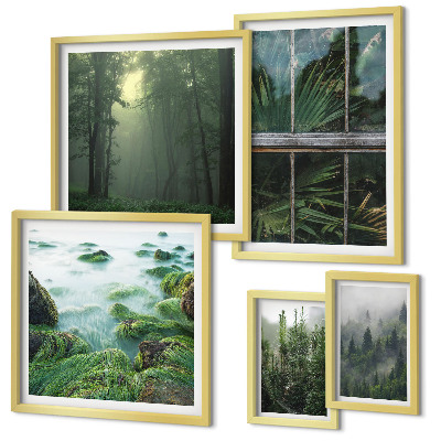 Conjunto de cuadros decorativos Paisajes verdes, bosques, vegetación