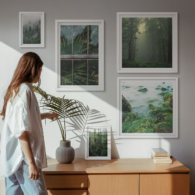 Conjunto de cuadros decorativos Paisajes verdes, bosques, vegetación