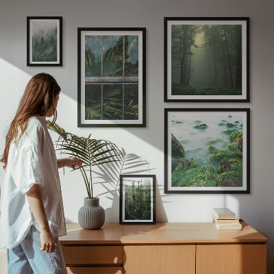 Conjunto de cuadros decorativos Paisajes verdes, bosques, vegetación