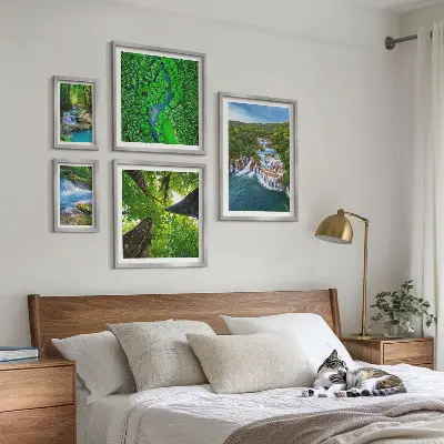 Cuadro para pared de galería de arte paisajes de cascadas verdes