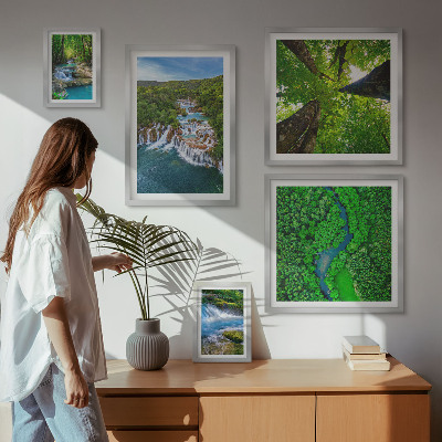 Pared galería de arte Cascadas paisajes verdes
