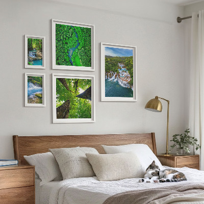 Pared galería de arte Cascadas paisajes verdes