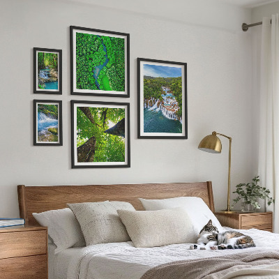 Pared galería de arte Cascadas paisajes verdes