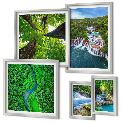 Pared galería de arte Cascadas paisajes verdes