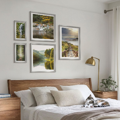 Conjunto de cuadros decorativos Paisajes naturales, cascadas, senderos forestales