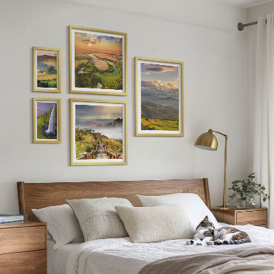 Pared galería de arte paisajes de montaña cascadas