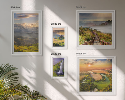Pared galería de arte paisajes de montaña cascadas