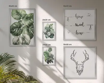 Conjunto de cuadros decorativos con motivos vegetales de naturaleza para el hogar