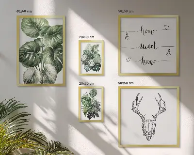 Conjunto de cuadros decorativos con motivos vegetales de naturaleza para el hogar