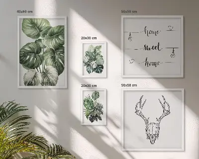 Conjunto de cuadros decorativos con motivos vegetales de naturaleza para el hogar