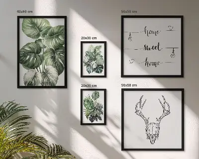 Conjunto de cuadros decorativos con motivos vegetales de naturaleza para el hogar