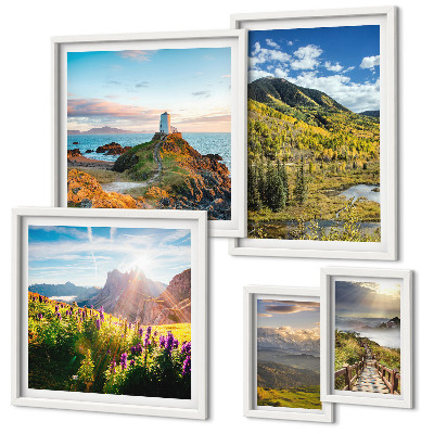 Pared galería de arte Paisajes de montaña y naturaleza