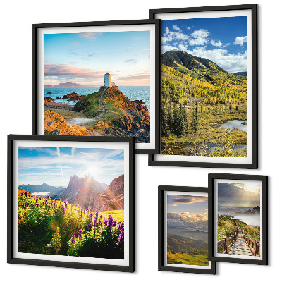 Pared galería de arte Paisajes de montaña y naturaleza