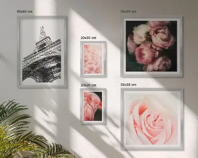 Cuadro de pared galería de arte rosas en la torre eiffel estilo romanticismo