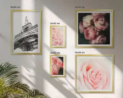 Cuadro de pared galería de arte rosas en la torre eiffel estilo romanticismo