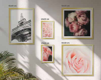 Pared galería de arte Rosas Torre Eiffel Romanticismo
