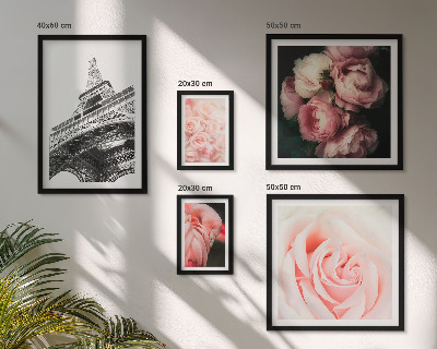 Pared galería de arte Rosas Torre Eiffel Romanticismo