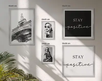 Conjunto de cuadros decorativos diseño con temática de moda parisina y gráficos elegantes