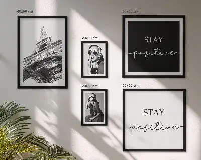 Conjunto de cuadros decorativos diseño con temática de moda parisina y gráficos elegantes