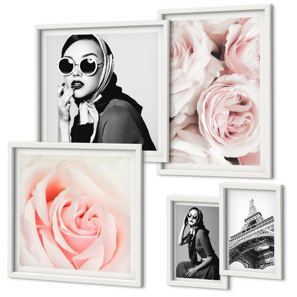Pared galería de arte Retratos elegantes de rosas