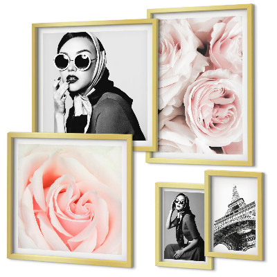 Pared galería de arte Retratos elegantes de rosas